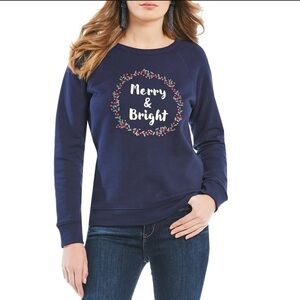 Draper James Graphic Merry & Bright Sweatshirt